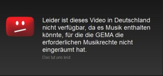 YouTube Sperrvermerk